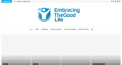 Desktop Screenshot of embracingthegoodlife.com